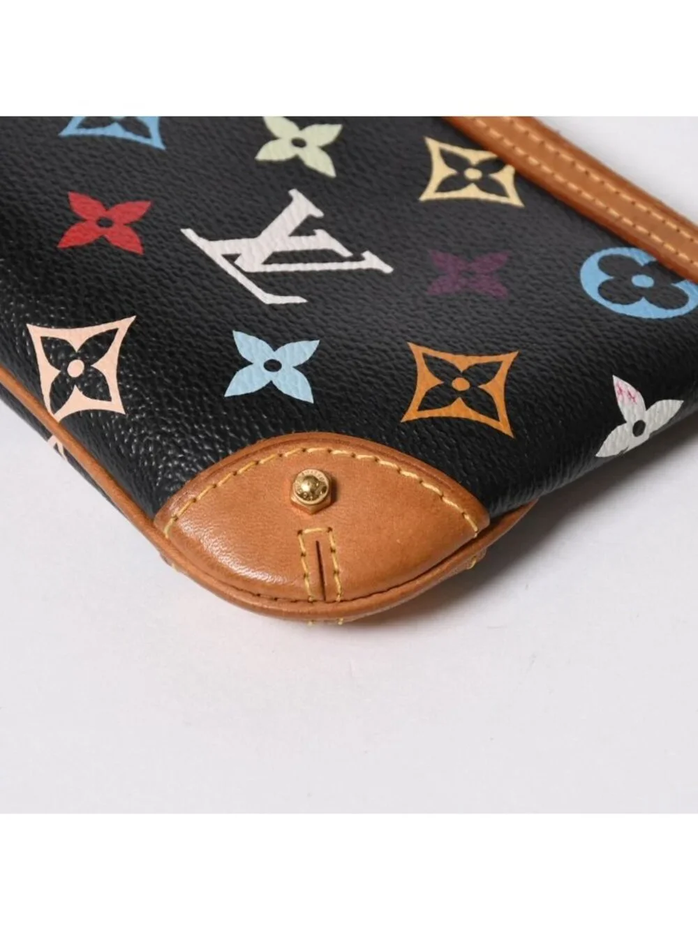 Louis Vuitton Pouch Pochette Mirror MM Monogram Multicolor Takashi Murakami